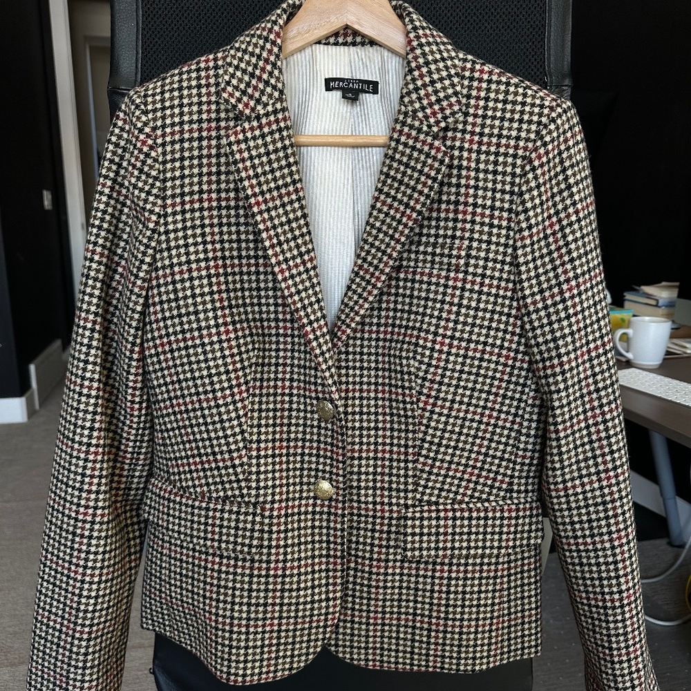 Jcrew plaid blazer